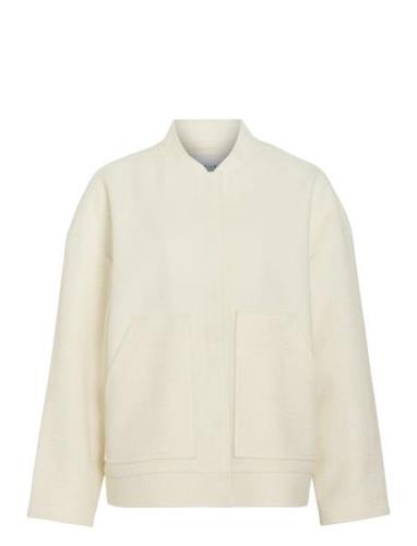 Vicecilie Wool Bomber Jacket Vila White