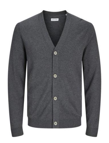 Jjeemil Knit Button Cardigan Noos Jack & J S Grey