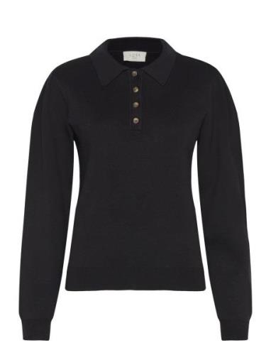 Als Polo Knit Top NORR Black