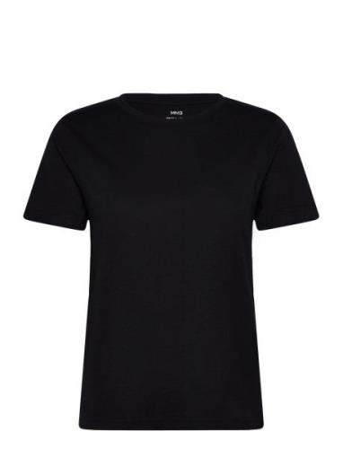 Short-Sleeved Cotton T-Shirt Mango Black