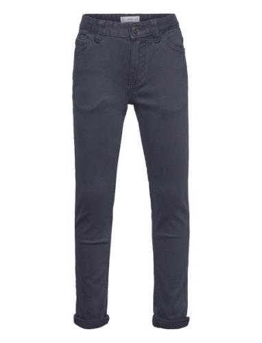 Straight-Fit Cotton Trousers Mango Blue