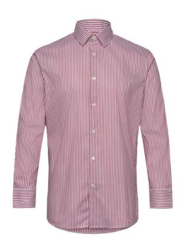 Slhslimsoho-Conner Shirt Ls Stripe Selected Homme Red