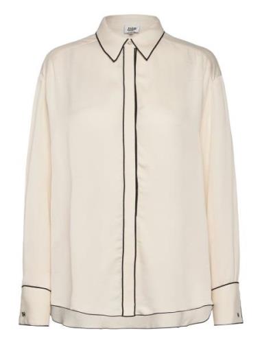 Jennifer Satin Blouse Twist & Tango Cream