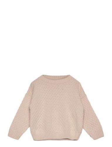 Sweater Solid Knit Huttelihut Beige