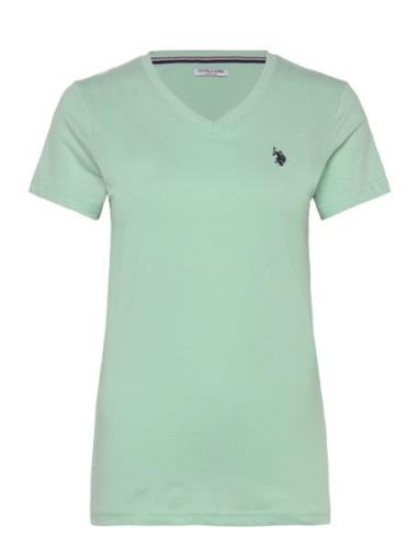 Uspa V Neck Tee Assia Women U.S. Polo Assn. Green