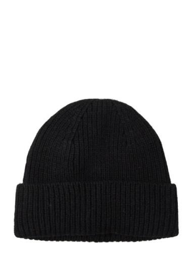 Short Rib Fold Cap Davida Cashmere Black