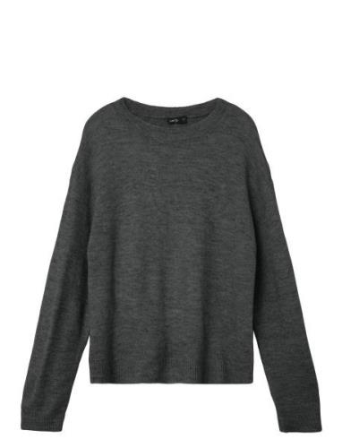 Nlflodet Ls Short Knit Noos LMTD Grey