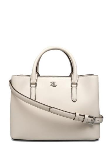 Leather Small Marcy Satchel Lauren Ralph Lauren Cream