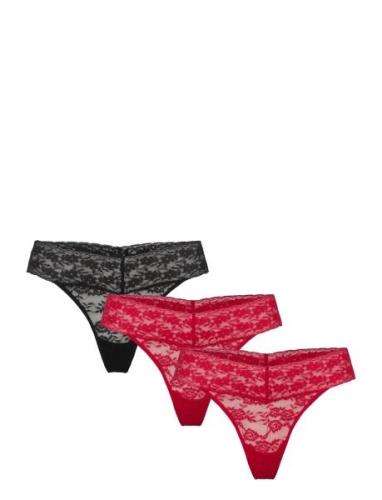 Brief Lacey Thong Low 3 Pack Lindex Red