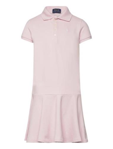 Stretch Mesh Polo Dress Ralph Lauren Kids Pink