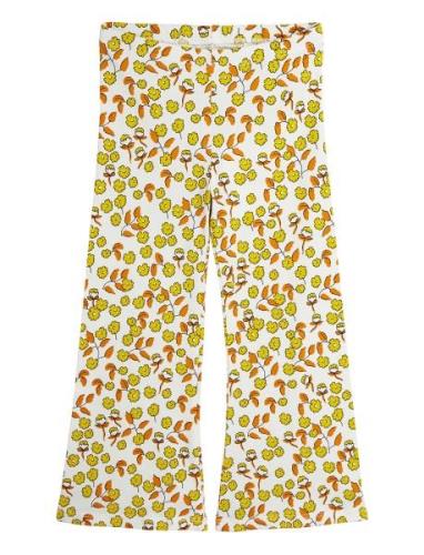 Flowers Aop Flared Trousers Mini Rodini Patterned