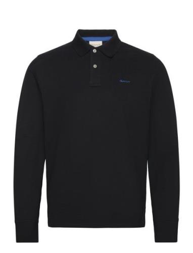 Reg Contrast Pique Ls Polo GANT Black