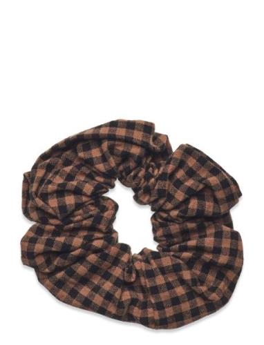 Gingham Scrunchie Becksöndergaard Brown