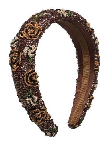 Florian Wide Beaded Hairbrace Becksöndergaard Brown