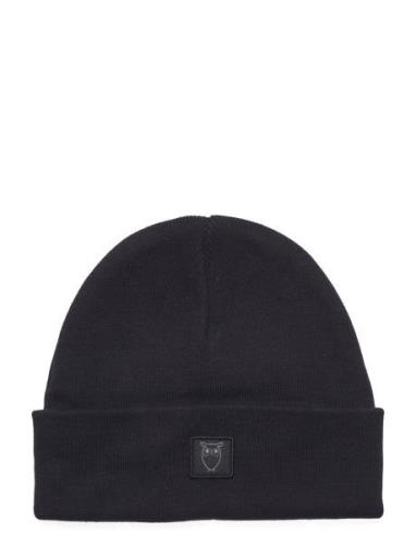 Kids Rib Knitted Cotton Beanie - Go Knowledge Cotton Apparel Black