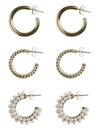 Pcnibbi 3-Pack Earrings Pieces Gold