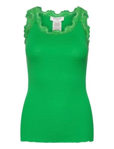 Rwbabette Sl U-Neck Long Lace Top Rosemunde Green