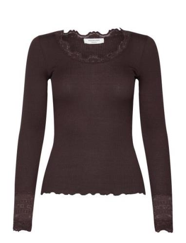 Silk T-Shirt W/ Lace Rosemunde Brown