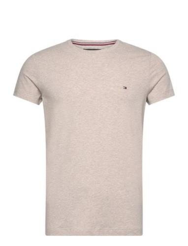 Stretch Slim Fit Tee Tommy Hilfiger Beige