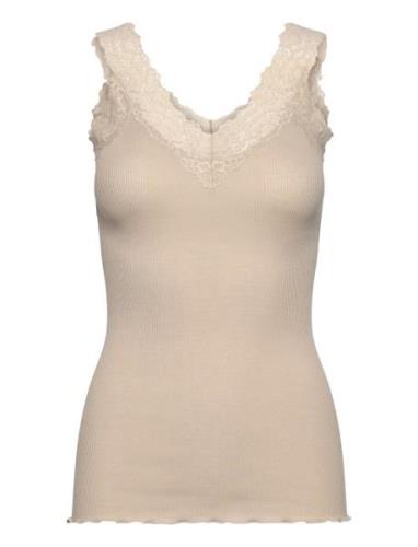 Organic Top W/ Lace Rosemunde Beige