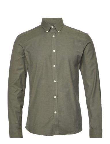 Yarn Dyed Oxford Superflex Shirt Lindbergh Khaki