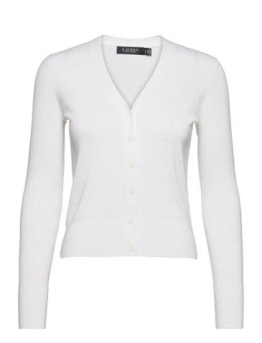 Cotton-Modal Cardigan Sweater Lauren Ralph Lauren White