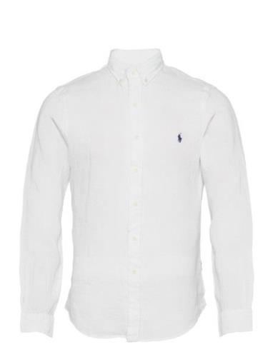 Slim Fit Linen Shirt Polo Ralph Lauren White