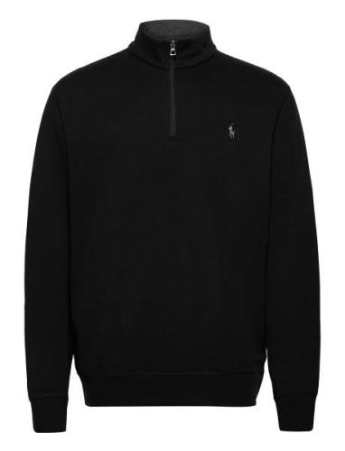 Luxury Jersey Quarter-Zip Pullover Polo Ralph Lauren Black