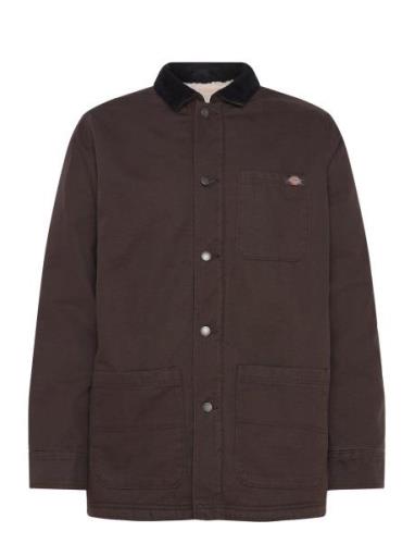 Duck High Pile Flce Line Chore Jckt Dickies Brown