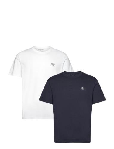 2 Pack Monologo T-Shirt Calvin Klein Jeans Navy