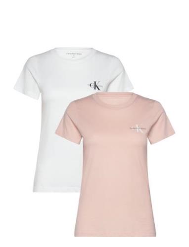 2-Pack Monologo Slim Tee Calvin Klein Jeans Pink