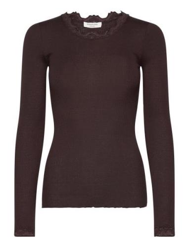 Silk T-Shirt W/ Lace Rosemunde Brown