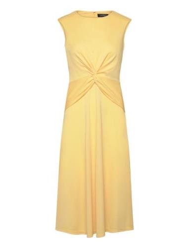 Twist-Front Jersey Dress Lauren Ralph Lauren Yellow