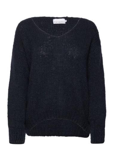 Fora Knit V-Neck Sweater Noella Navy