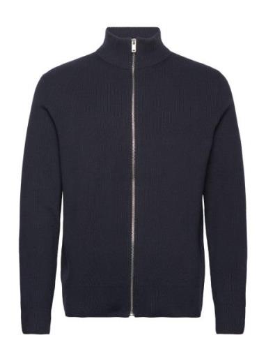 Knitted Zip Cardigan Lindbergh Navy