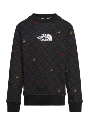 B Drew Peak Light Crew Print The North Face Black