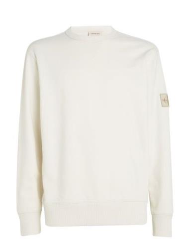 Badge Crew Neck Calvin Klein Jeans White