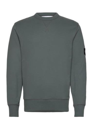 Badge Crew Neck Calvin Klein Jeans Grey