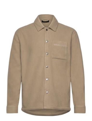 Embroidered Fleece Overshirt Lyle & Scott Brown