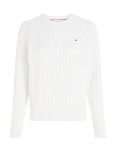 Co Cable C-Nk Sweater Tommy Hilfiger White