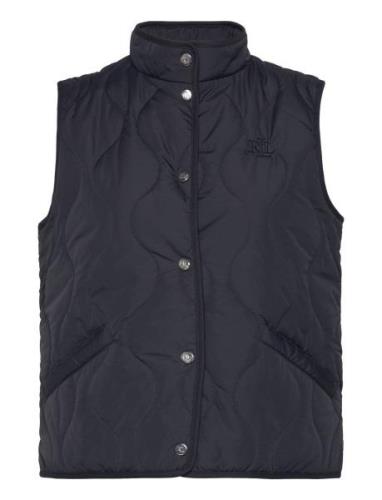 Onion-Quilted Mockneck Vest Lauren Ralph Lauren Navy