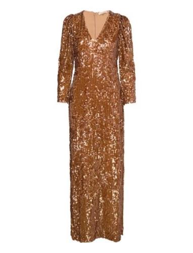 Sequins Maxi Dress By Ti Mo Brown