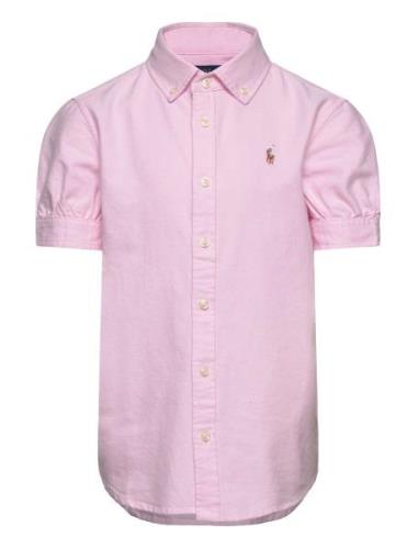 Cotton Oxford Short-Sleeve Shirt Ralph Lauren Kids Pink