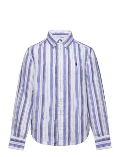 Plaid Linen Shirt Ralph Lauren Kids Blue