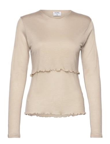 Double Layer Longsleeve Top Filippa K Beige