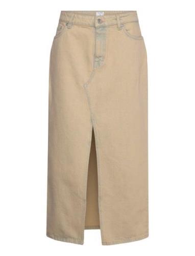 Long Slit Denim Skirt Filippa K Beige