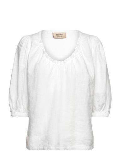 Mmtaissa Linen Blouse MOS MOSH White