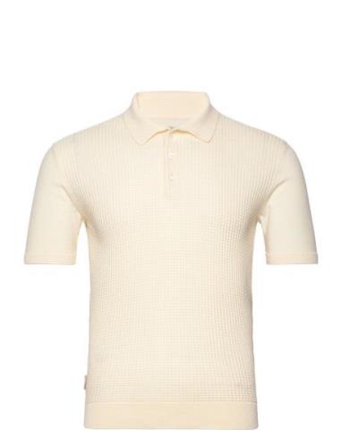 Waffle Polo Ss Baracuta Cream