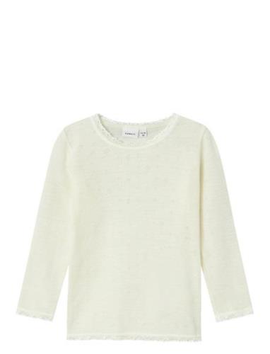 Nmfwang Wool Needle Ls Top Solid Noos Name It White