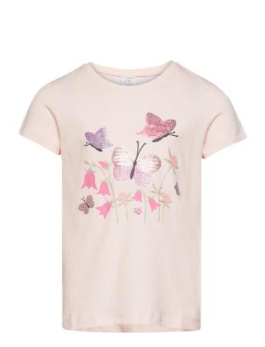 Top Ss Butterfly And Flower Lindex Pink